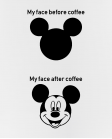 Puodelis Mickey face before after Puodelis Mickey face before after
